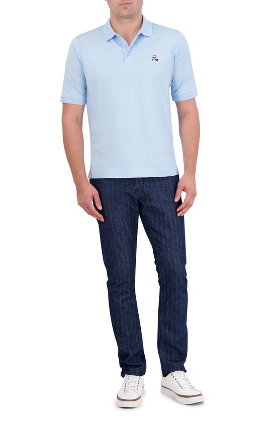 Robert Graham The Player Solid Cotton Jersey Polo In Light Blue
