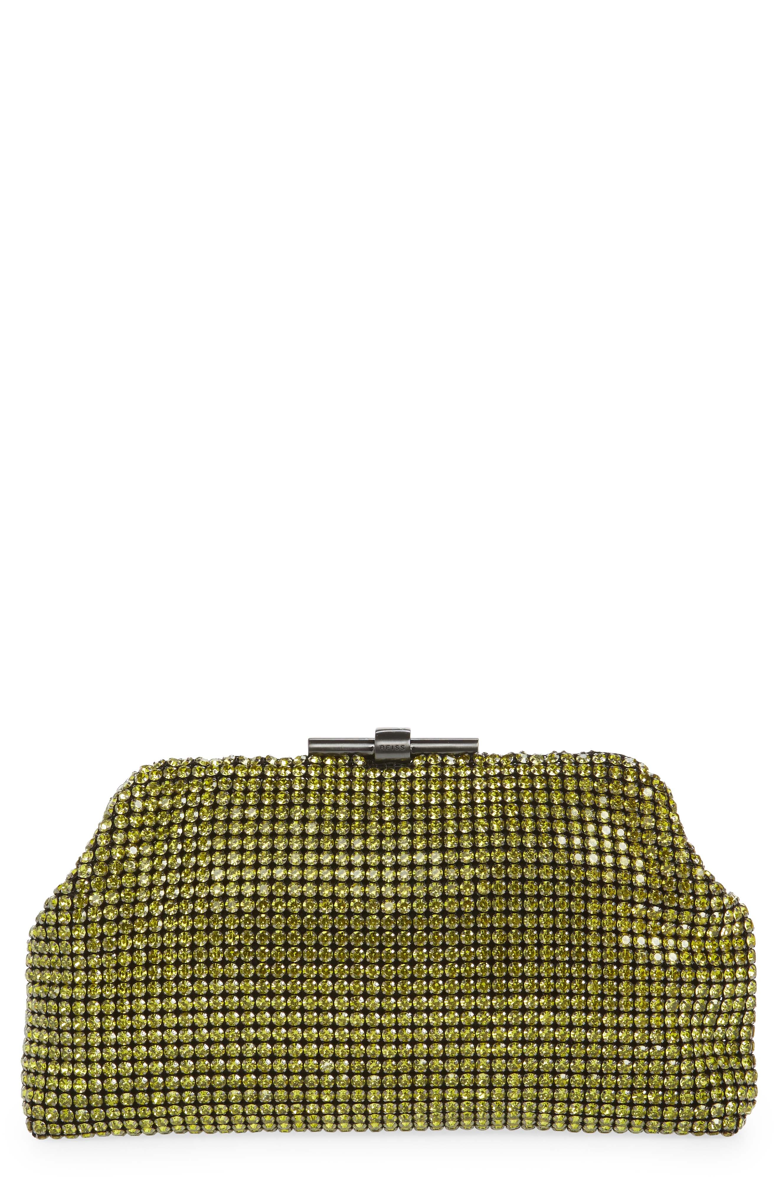 Olive green clutch bag Clearance