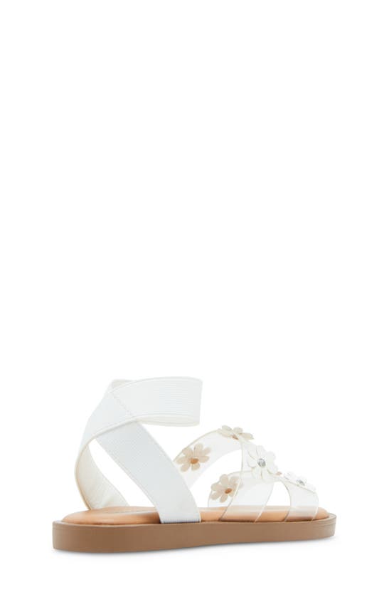 Shop Steve Madden Kids' Jashlin Daisy Embellished Sandal In White