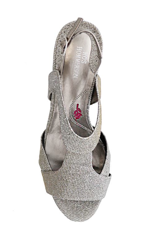 Ros Hommerson Lucky Slingback Kitten Heel Sandal In Silver