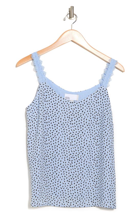 Nordstrom Rack Lace Strap Camisole In Blue Windsurfer Flutter Print