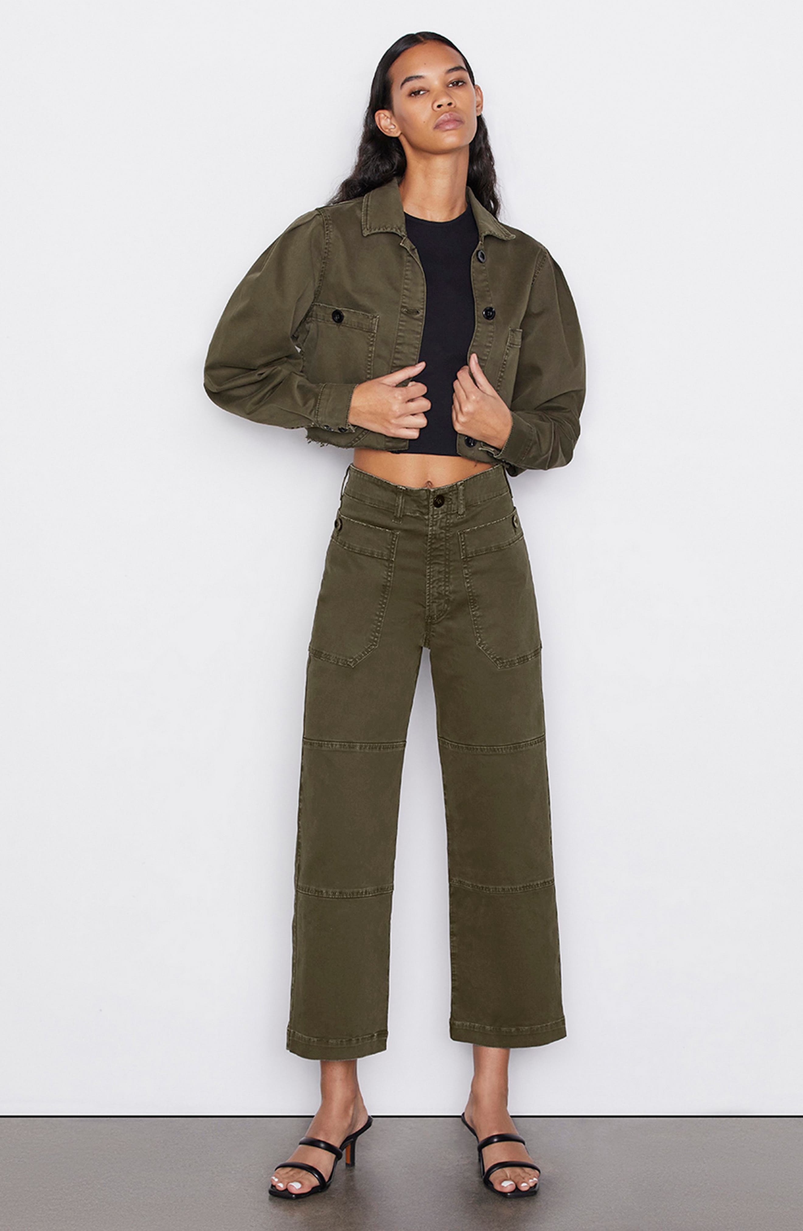 FRAME Stretch Cotton Utility Pants 
