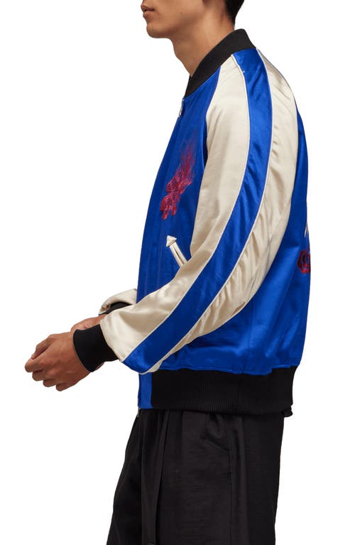 Shop Y-3 X Jfa Recycled Polyester Bomber Jacket In Blue