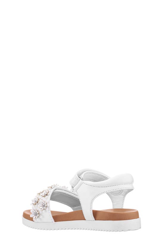 Shop Nina Kids' Neriah Sandal In White / White Glitter