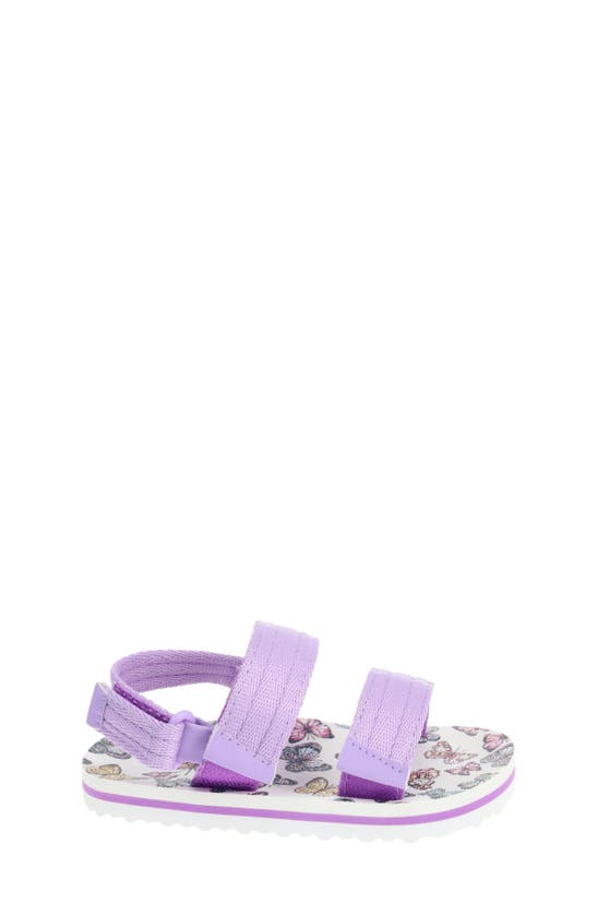 Shop Sg Footwear Kids' Butterfly Double Strap Sandal In Purple