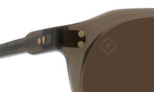 Shop Raen Remmy 52mm Round Sunglasses In Ghost/vibrant Brown Polar