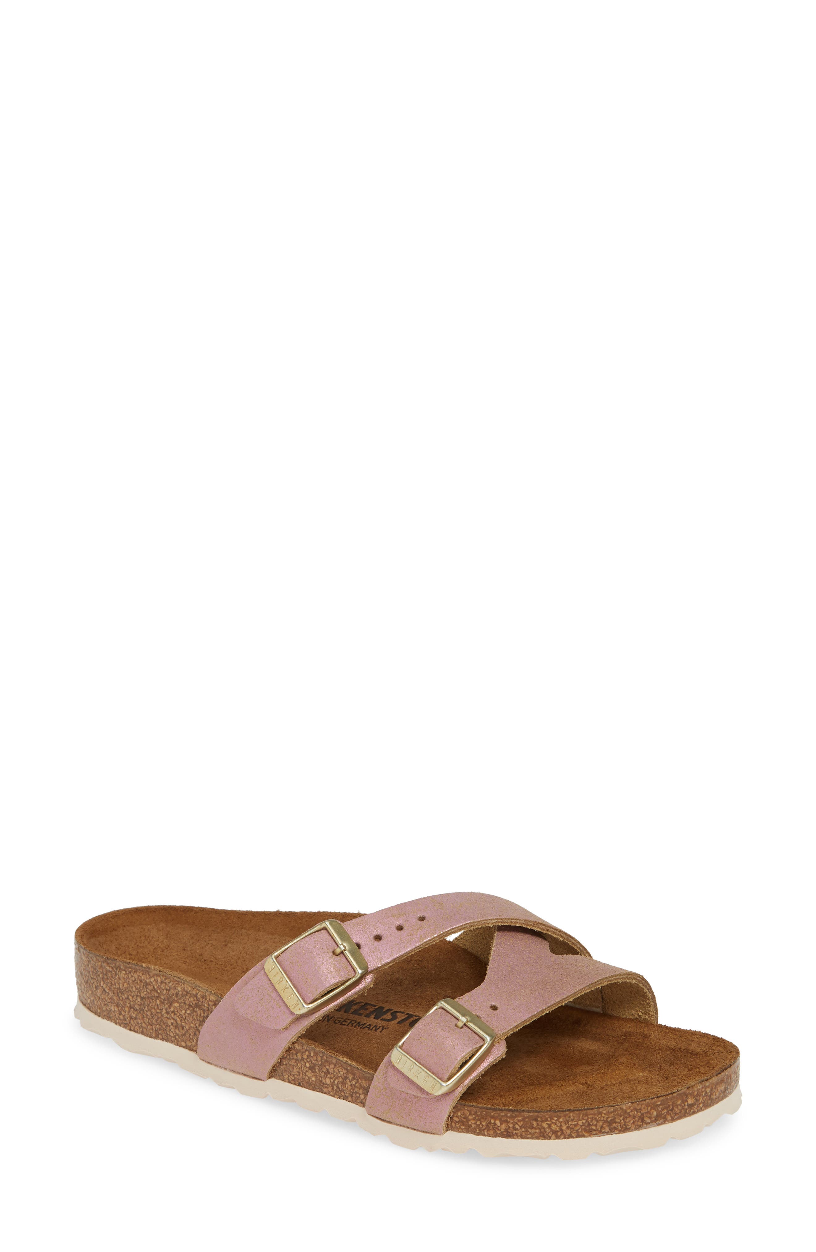 yao metallic slide sandal birkenstock