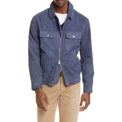 Brunello Cucinelli Suede Jacket, Blue
