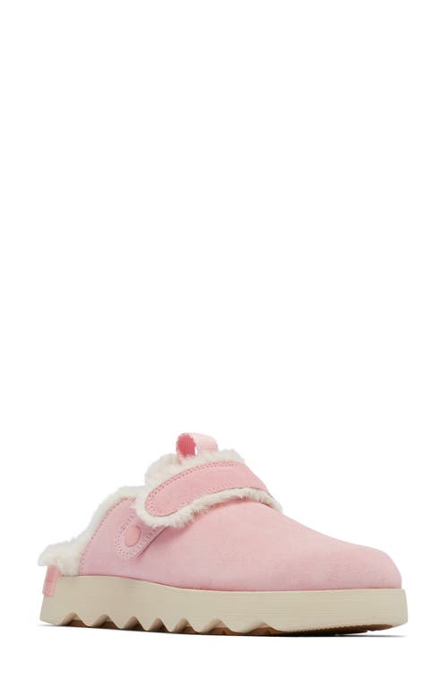 Sorel Viibe Faux Fur Clog In Vintage Pink/natural