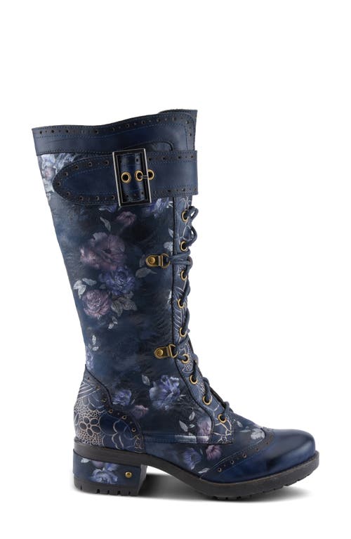 Shop L'artiste By Spring Step Kisha Boss Boot In Navy Multi