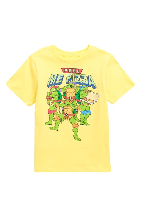 Shop Tucker + Tate Kids' Cotton Graphic T-shirt In Yellow Tmnt