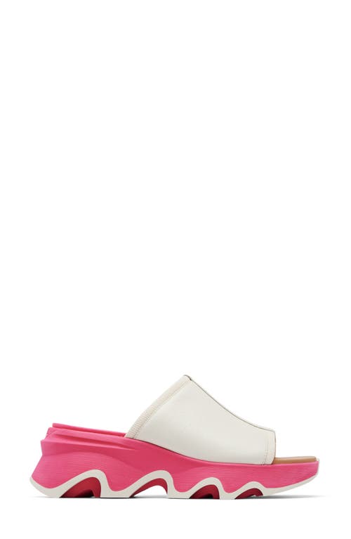 Shop Sorel Kinetic Impact Slide Sandal In Chalk/pink