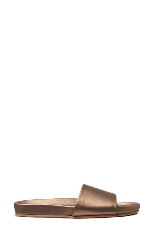 Beek Gallito Slide Sandal In Mocha Metallic