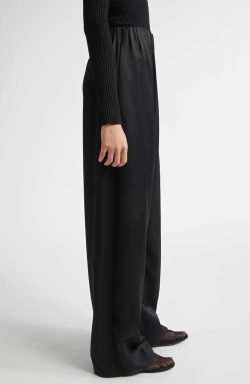 Shop Fforme Dayne Oversize Cotton Sateen Pull-on Pants In Black