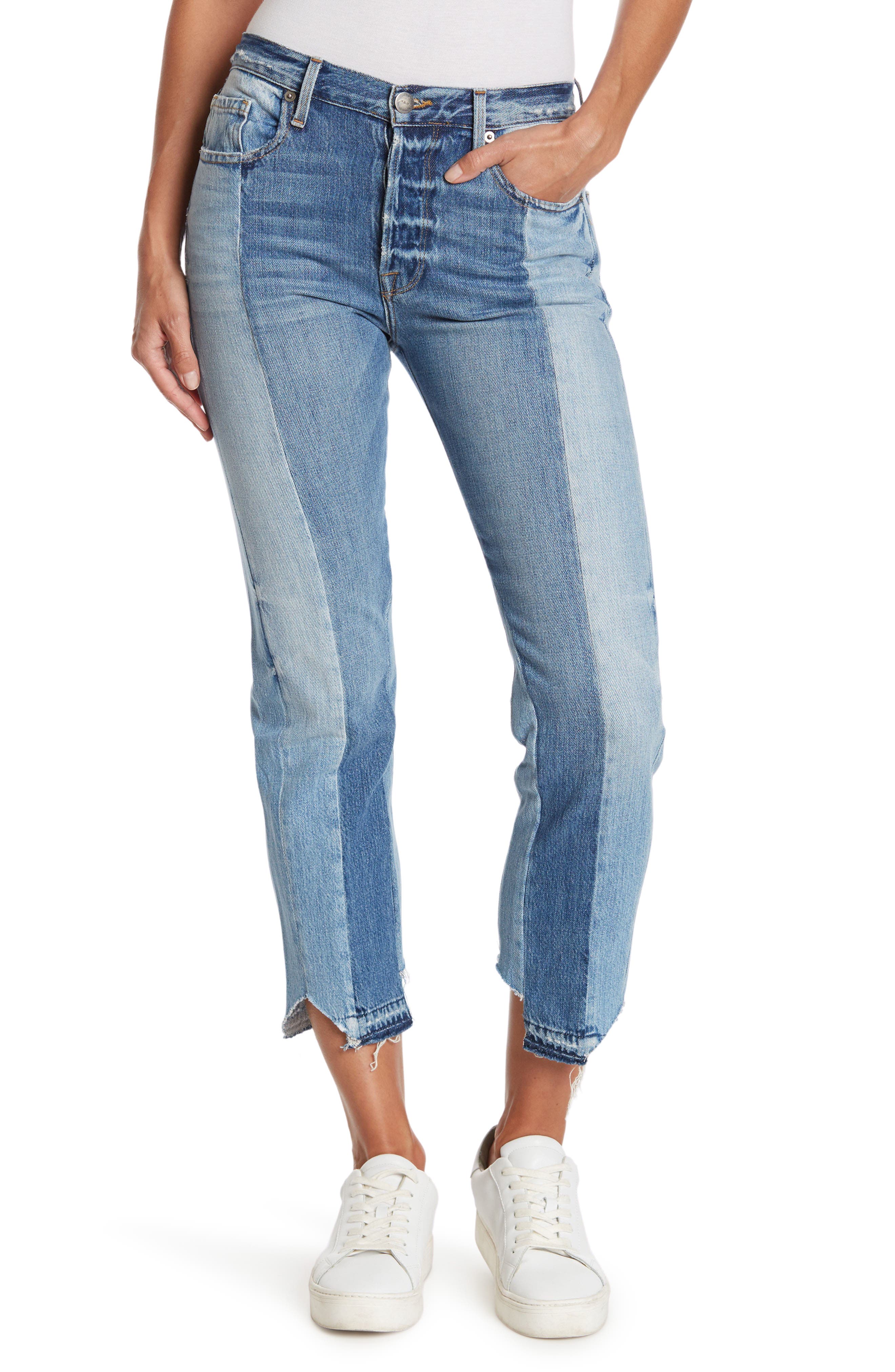Frame Nouveau Le Mix Colorblock Jeans In Remix
