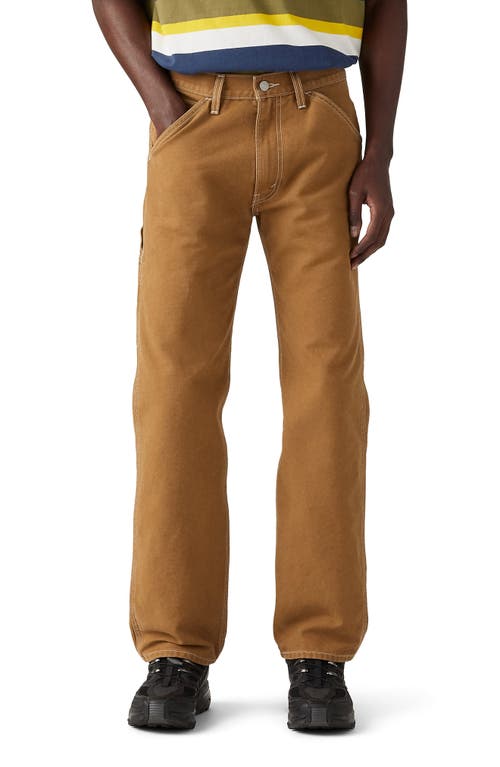 Shop Levi's 555™ Relaxed Straight Leg Utility Jeans In Dark Ginger