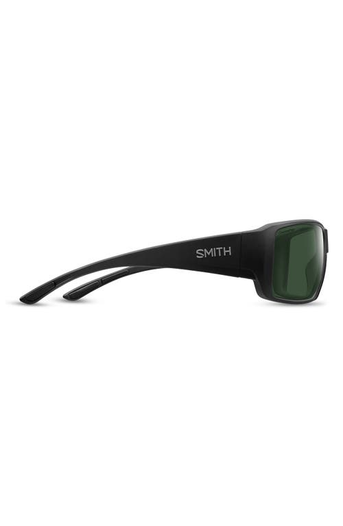 Shop Smith Guides Choice 63mm Chromapop™ Polarized Oversize Square Sunglasses In Matte Black/gray Green