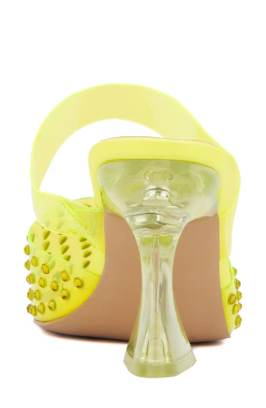 Fashion To Figure Jazz Pointed Toe Pump In Neon Yellow