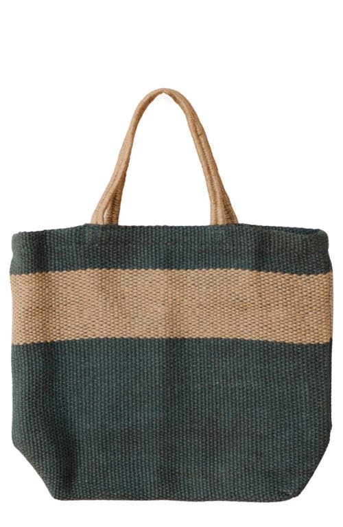 Hayes Market Shopper Jute Tote in Grey/Natural