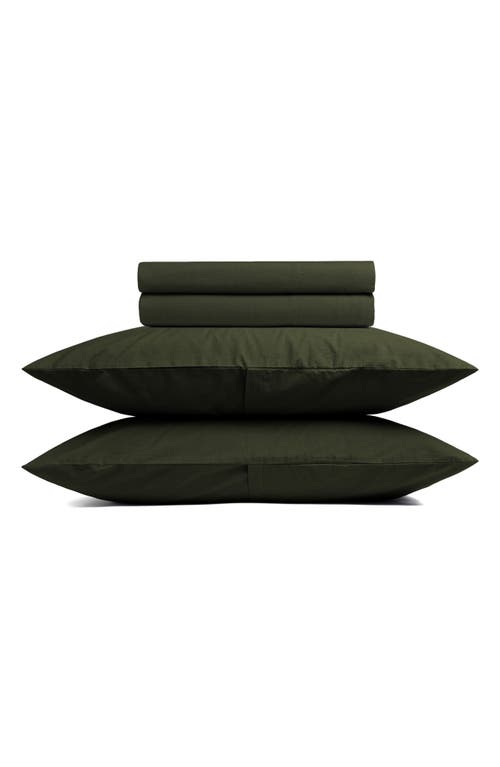 Shop Parachute Brushed Cotton Sheet Set In Evergreen