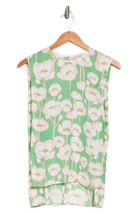 Ted Baker Kelany Floral Print Tank In Green