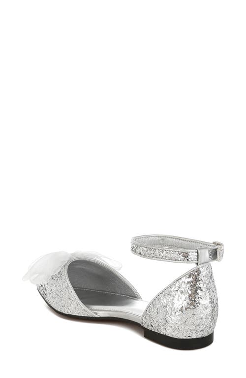 Rag & Co Valleta Bow Flat In Silver