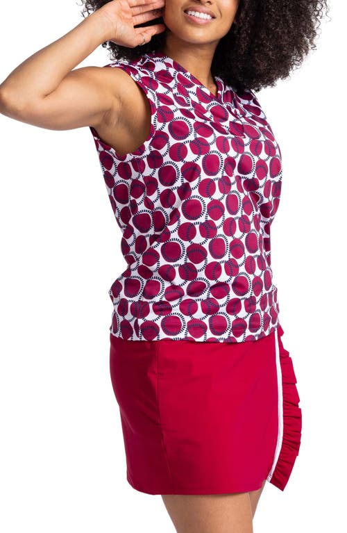 Shop Kinona Light & Lovely Sleeveless Golf Top In Dot And Dash