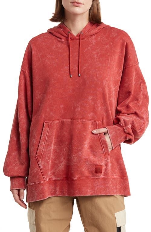 Jordan Flight Fleece Washed Hoodie Dune Red at Nordstrom,