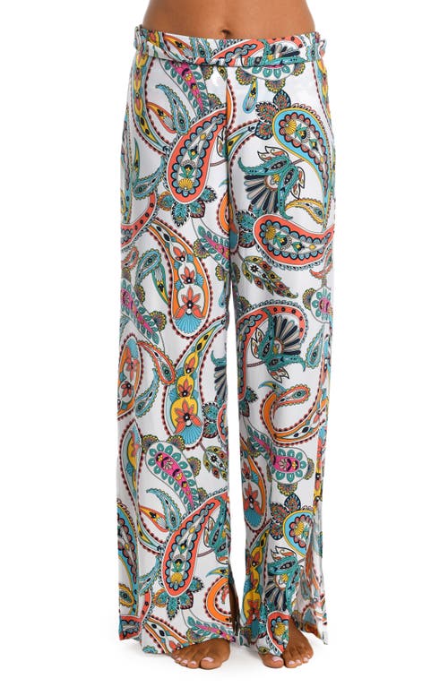 Pave Paisley Wide Leg Cover-Up Pants in Multi