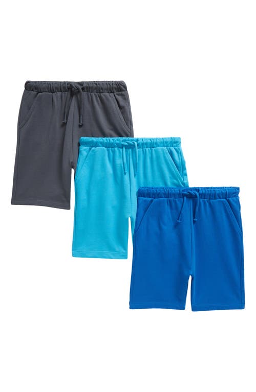 NEXT Kids' Assorted 3-Pack Drawstring Knit Shorts Blue at Nordstrom,