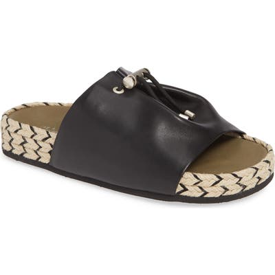 Rag & Bone Eva Espadrille Slide Sandal, Black
