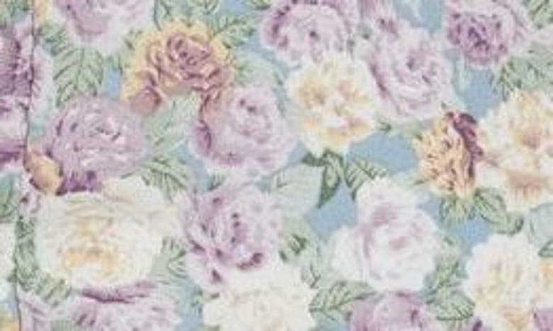 Shop Astr Floral Print Side Tie Long Sleeve Minidress In Purple Multi Floral