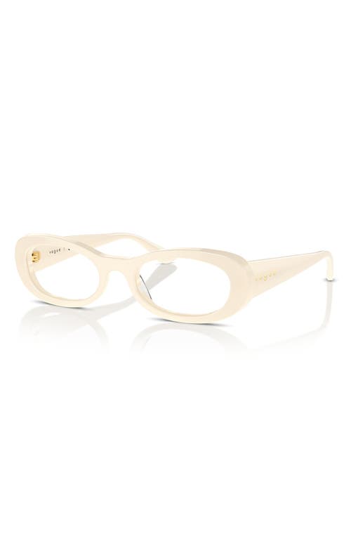 Vogue 53mm Oval Optical Glasses In Ivory