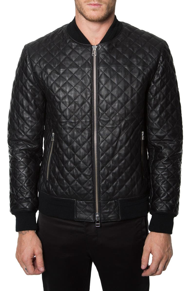 7 Diamonds 'Lafayette' Quilted Leather Jacket | Nordstrom
