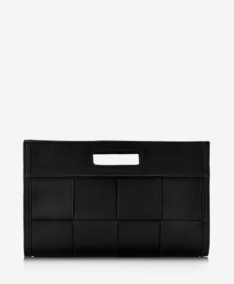 Black quilted clutch best sale