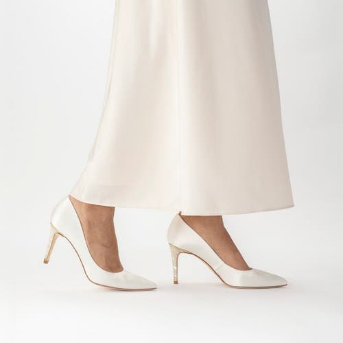 Shop Freya Rose Chelsea Pointed Toe Pearl Heel In Ivory