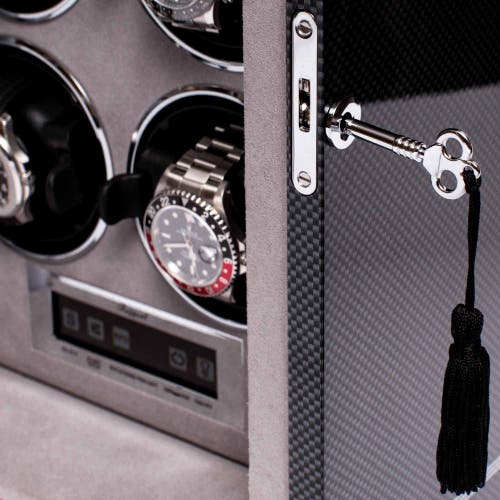 Rapport London Formula Six Watch Winder In Carbon Fibre