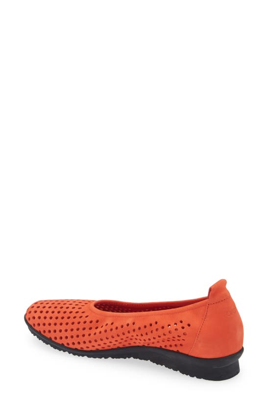 Arche Barria Perforated Ballet Slip-on In Red | ModeSens