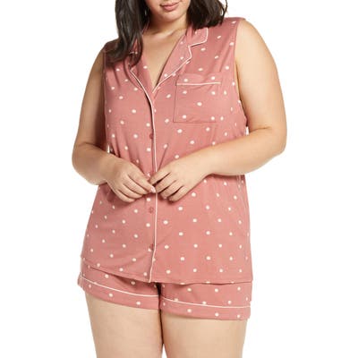 Plus Size Nordstrom Lingerie Moonlight Short Pajamas, Pink