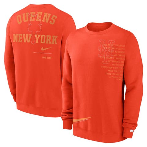Men's New York Knicks Nike Orange Courtside Versus Stitch Split