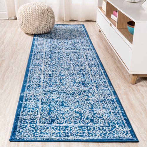 Shop Jonathan Y Ferro Filigree Area Rug In Blue