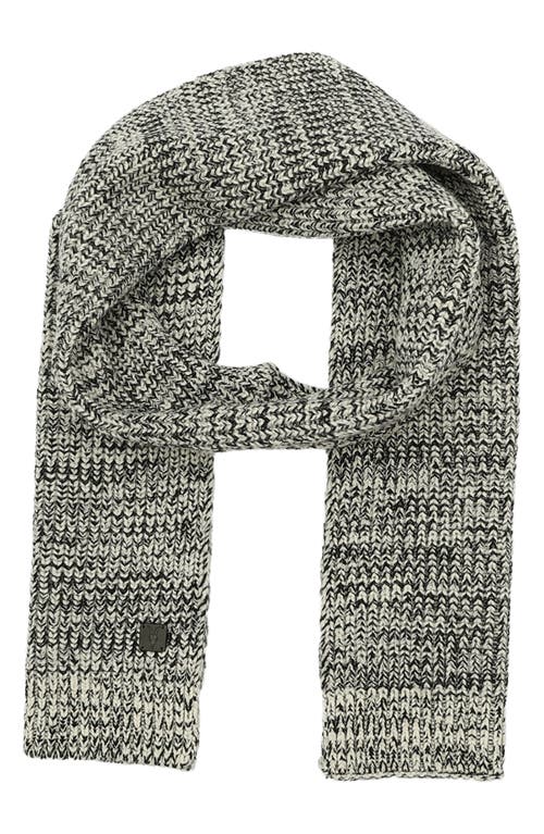Shop Allsaints Marled Wool Scarf In Chalk/black