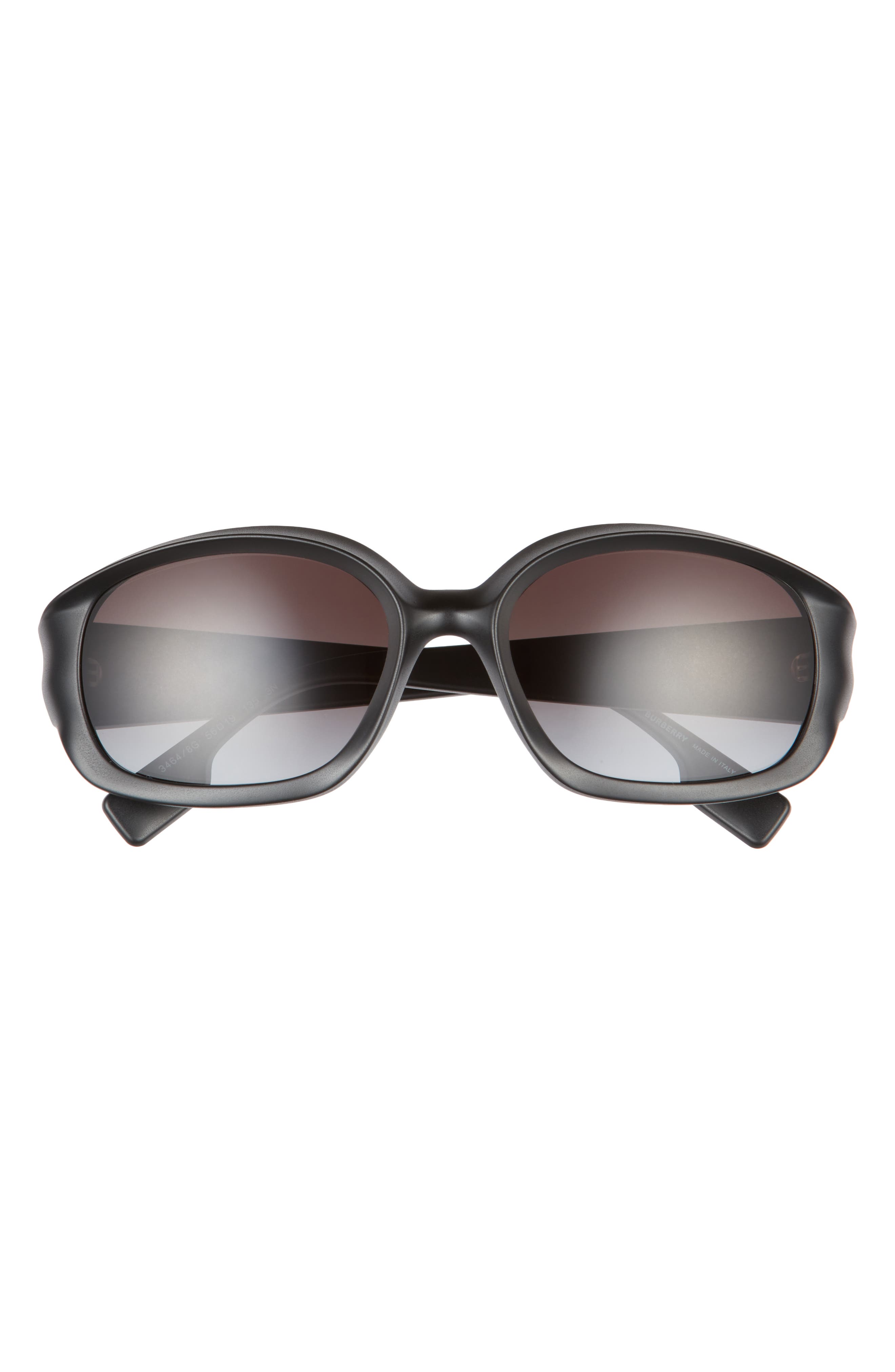 Burberry 56mm Gradient Oval Sunglasses in Black/Grey Gradient at Nordstrom