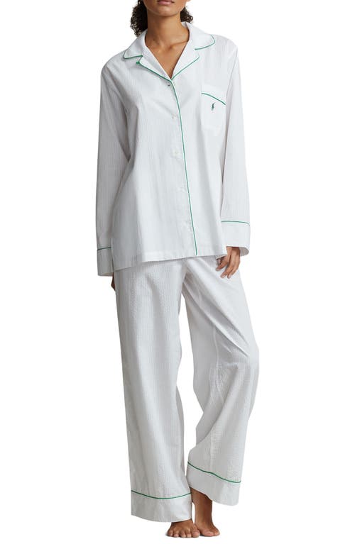 Polo Ralph Lauren Cotton Seersucker Pajamas White Cloud at Nordstrom,