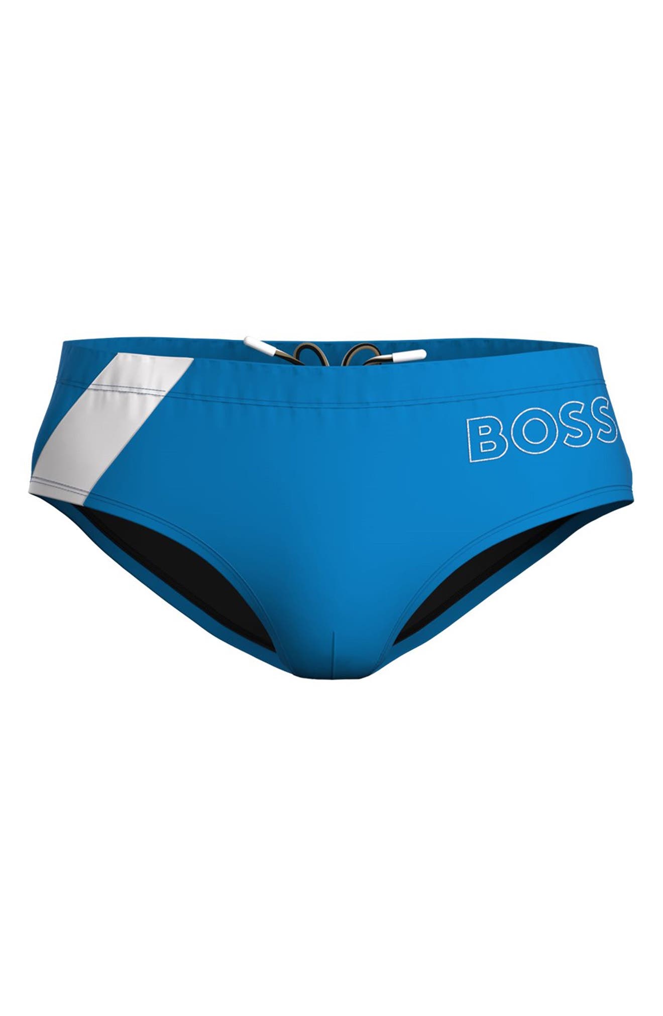 BOSS Jersey Swim Briefs in Bright Blue