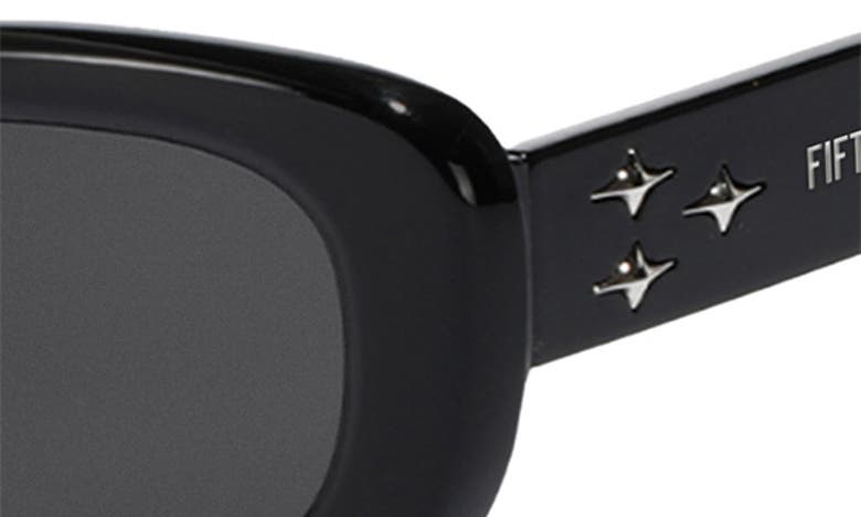 Fifth & Ninth Anya 51mm Rectangle Polarized Sunglasses In Black