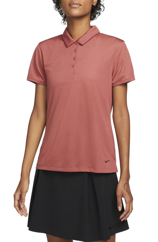 Nike Women's Dri-fit Victory Golf Polo In Canyon Rust/ Black