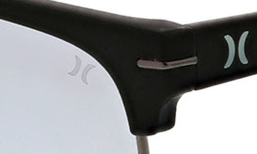 Hurley Retro 56mm Polarized Square Sunglasses In Black