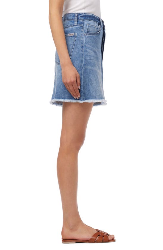 Joe's Raw Hem Denim Miniskirt In Hayley