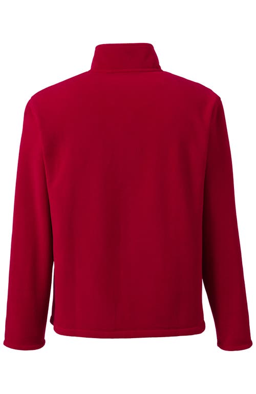 Shop Lands' End Full-zip Mid-weight Fleece Jacket In Red